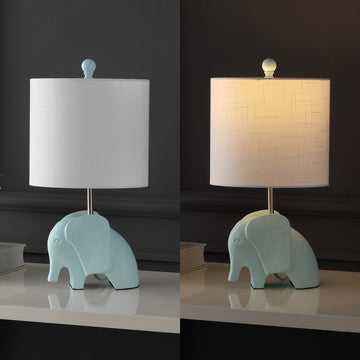 Koda Eclectic Southwestern Resin/Iron Elephant LED Kids Table Lamp - JONATHAN Y